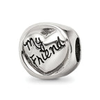 Reflections 925 Sterling Silver My Sister My Friend Trilogy Bead 10 x 10 mm