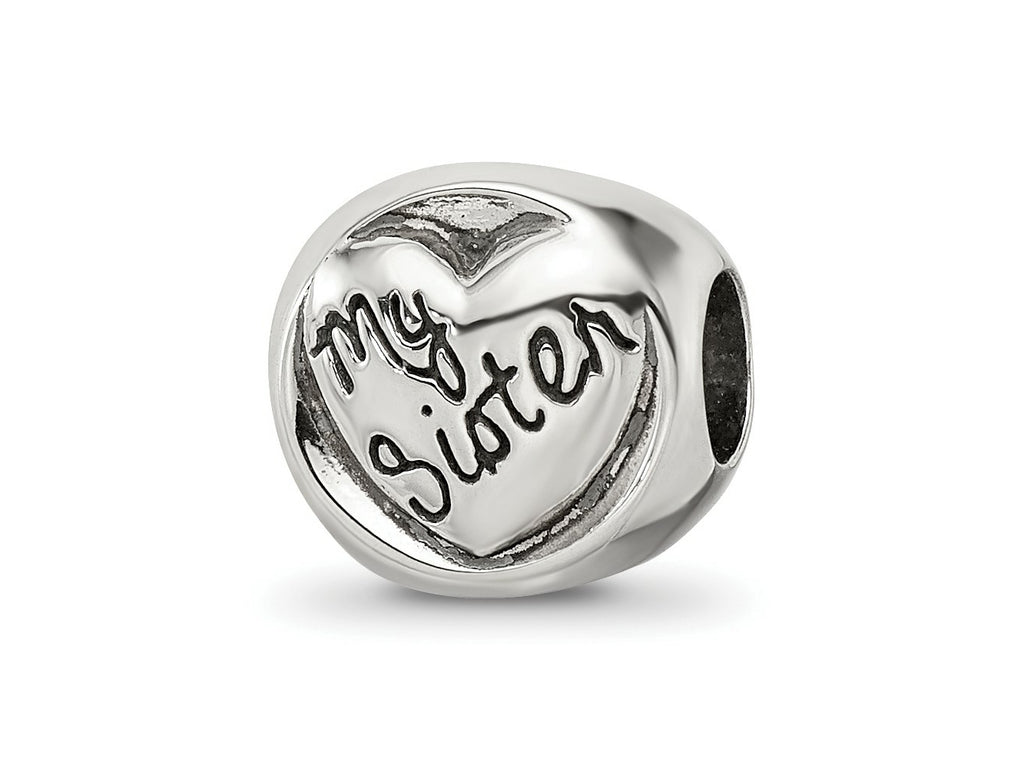 Reflections 925 Sterling Silver My Sister My Friend Trilogy Bead 10 x 10 mm