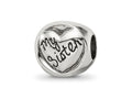 Reflections 925 Sterling Silver My Sister My Friend Trilogy Bead 10 x 10 mm