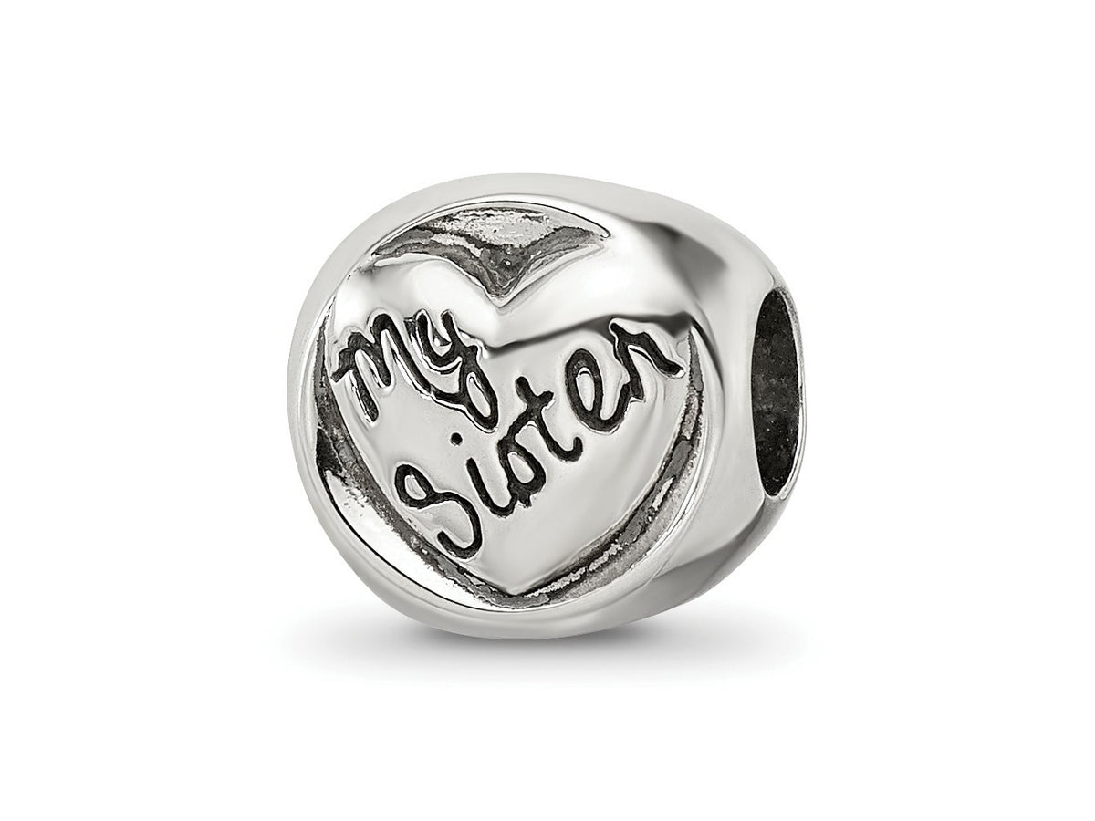 Reflections 925 Sterling Silver My Sister My Friend Trilogy Bead 10 x 10 mm