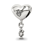Reflections 925 Sterling Silver Gone Fishin Dangle Bead 14 x 8 mm