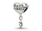 Reflections 925 Sterling Silver Gone Fishin Dangle Bead 14 x 8 mm