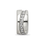 Reflections 925 Sterling Silver Crystal Meandering Bead 10 x 4 mm