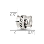 Reflections 925 Sterling Silver Crystals Spinner Grandmother Bead 10 x 10 mm