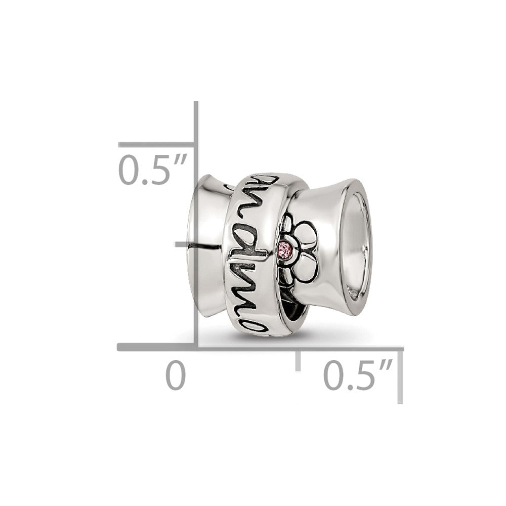 Reflections 925 Sterling Silver Crystals Spinner Grandmother Bead 10 x 10 mm