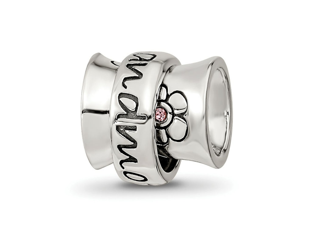 Reflections 925 Sterling Silver Crystals Spinner Grandmother Bead 10 x 10 mm