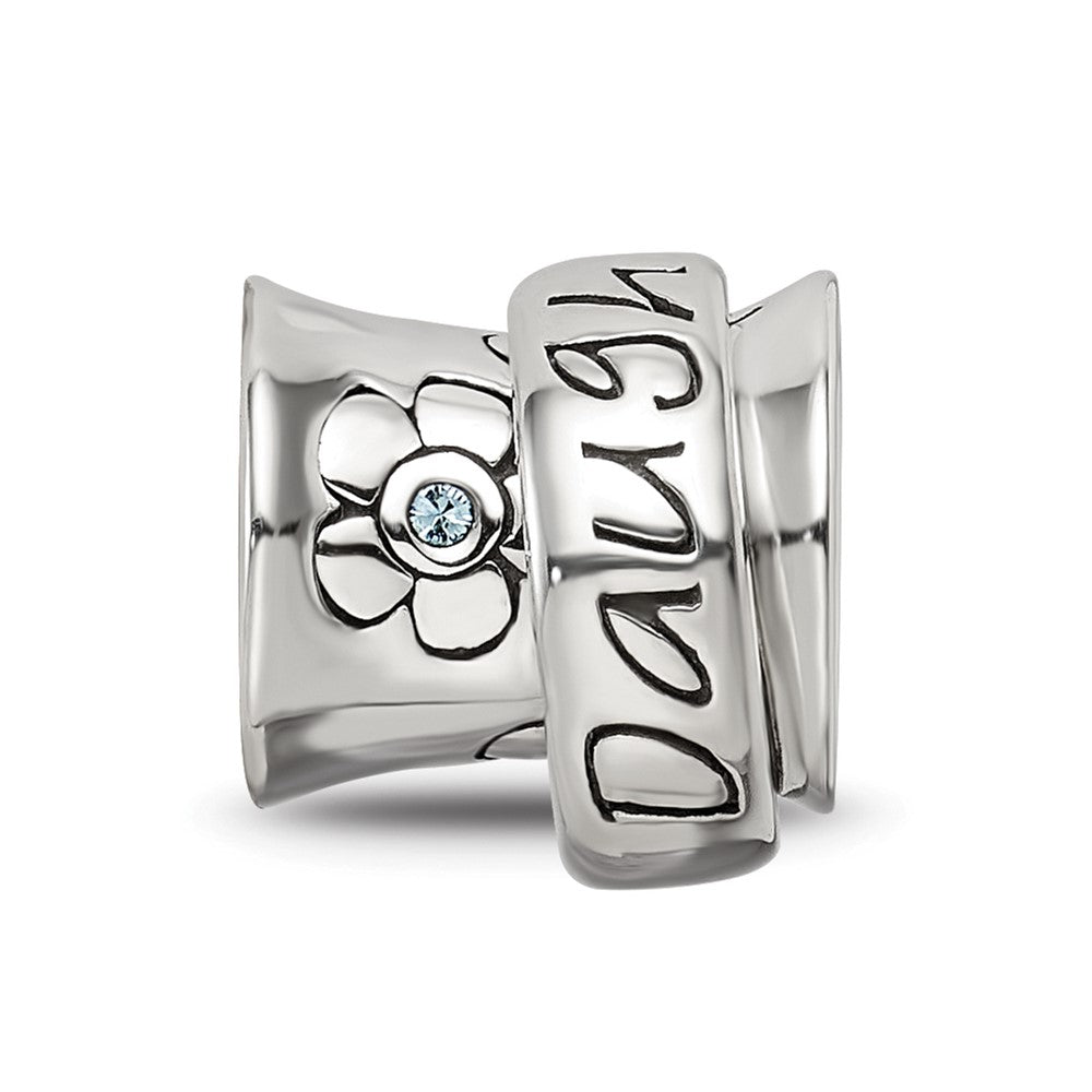 Reflections 925 Sterling Silver Crystals Spinner Daughter Bead 11 x 10 mm