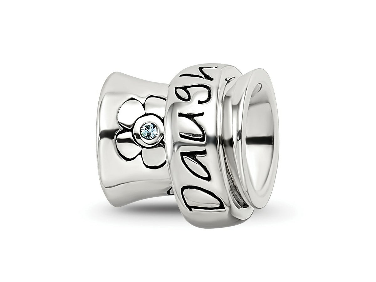 Reflections 925 Sterling Silver Crystals Spinner Daughter Bead 11 x 10 mm