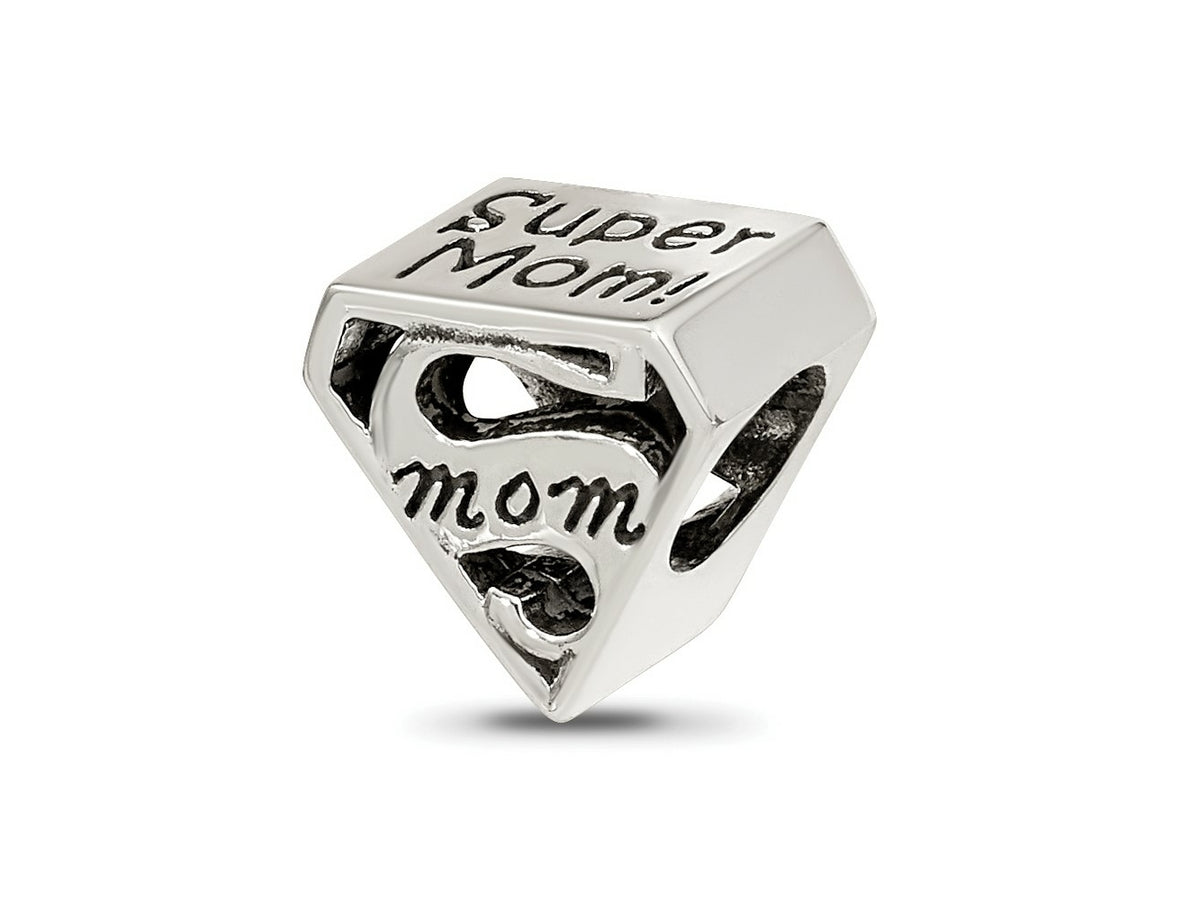 Reflections 925 Sterling Silver Super Mom Bead 9 x 10 mm