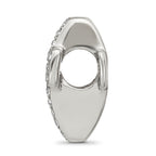 Reflections 925 Sterling Silver Crystals Pavé Open Cross Bead 13 x 11 mm.