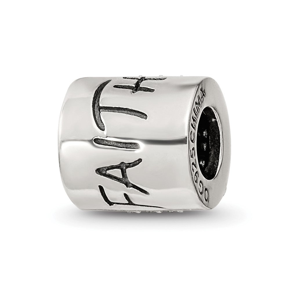 Reflections 925 Sterling Silver Crystals Faith Cross Bead 8 x 9 mm.
