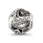 Reflections 925 Sterling Silver Crystals Las Vegas Collage Bead 10 x 10 mm