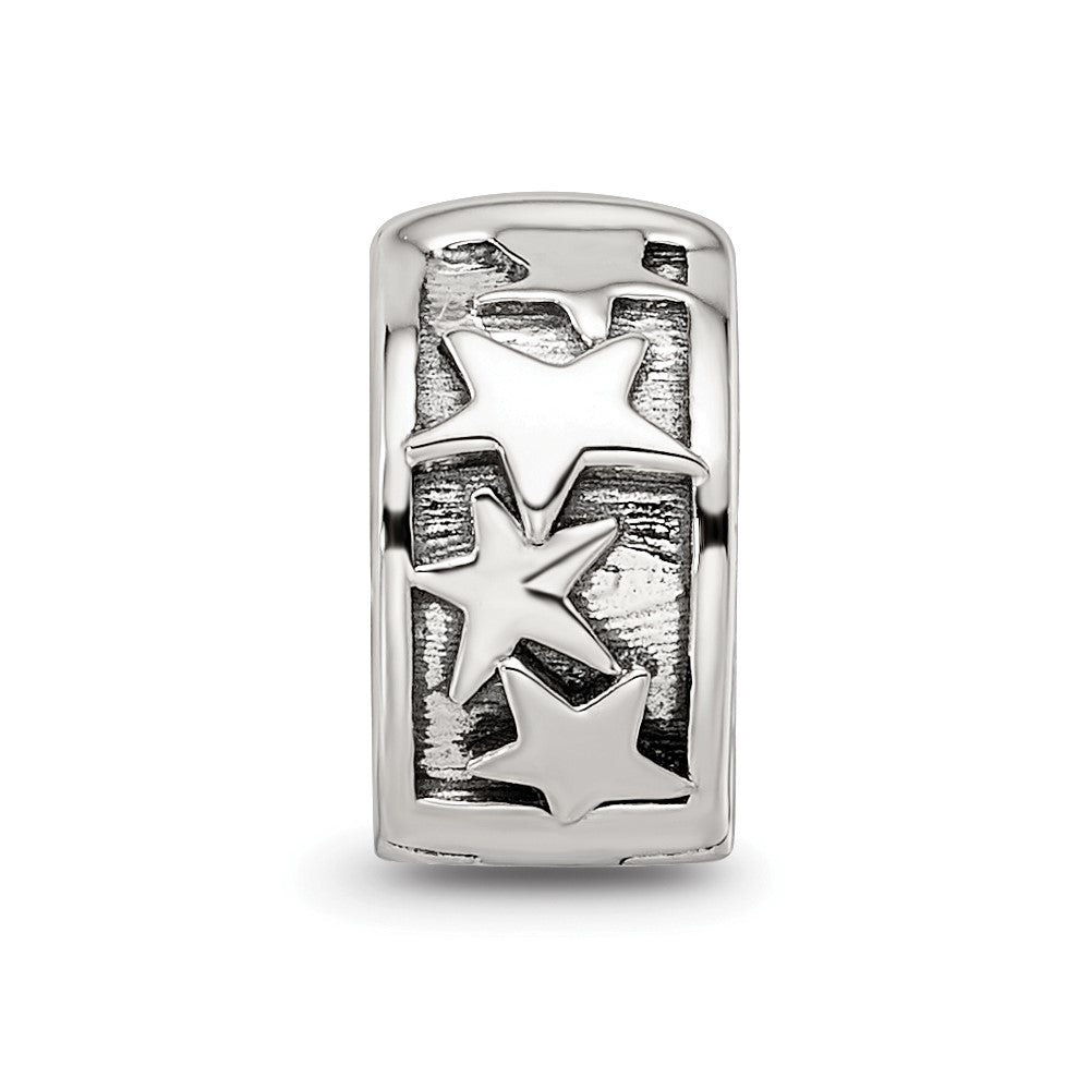 Reflections 925 Sterling Silver Shooting Stars Clip Bead 10 x 5 mm