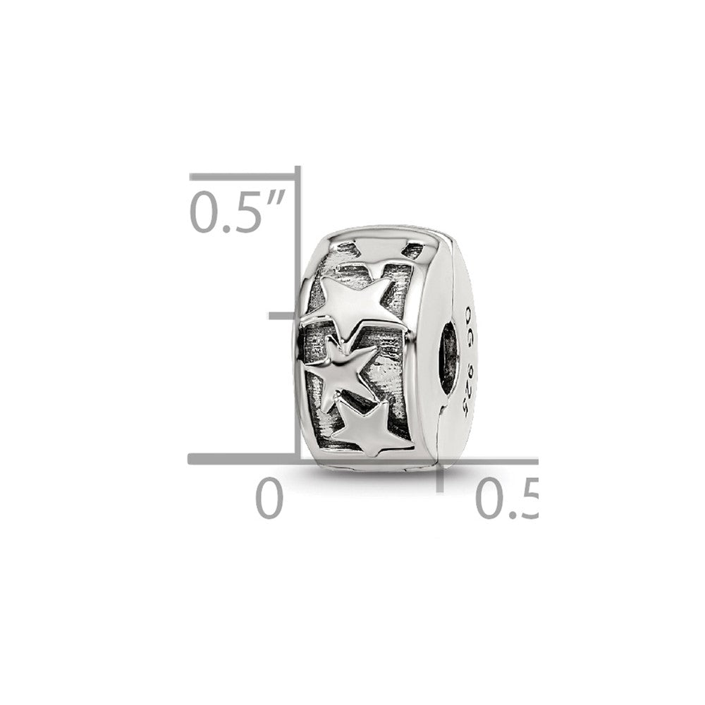 Reflections 925 Sterling Silver Shooting Stars Clip Bead 10 x 5 mm