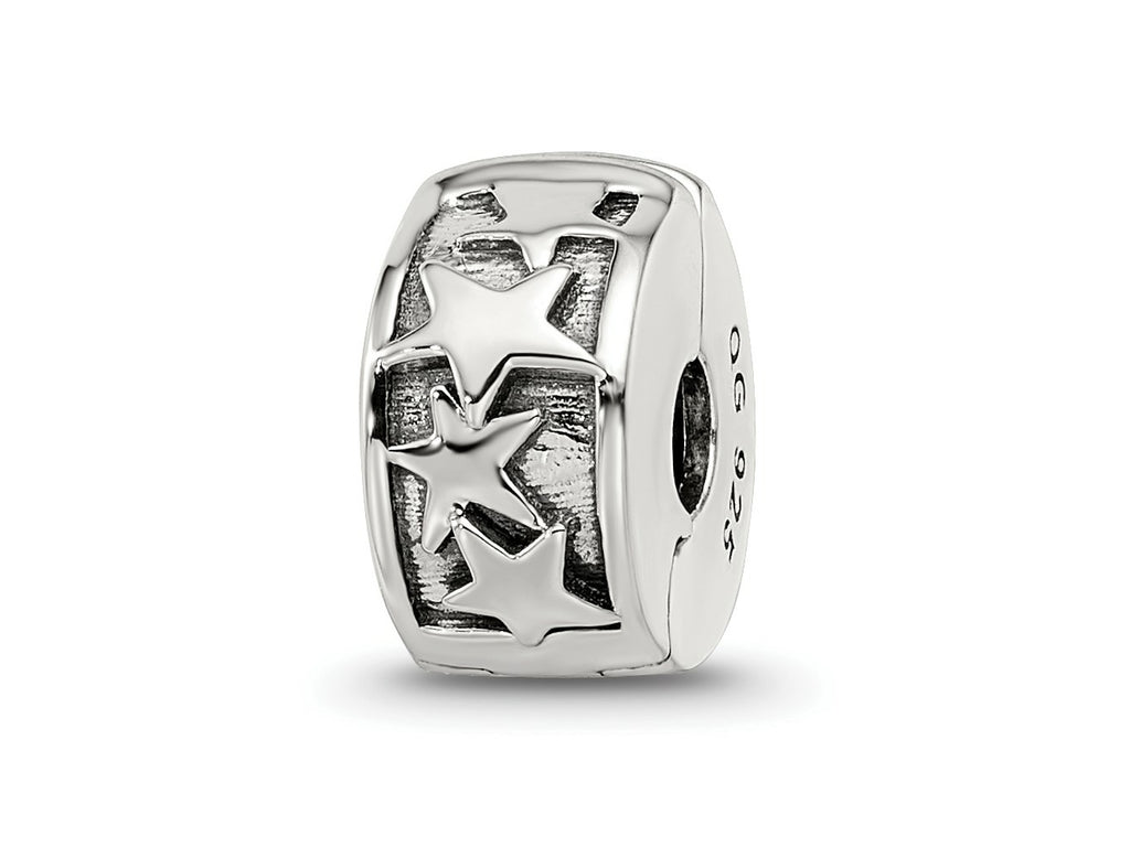 Reflections 925 Sterling Silver Shooting Stars Clip Bead 10 x 5 mm