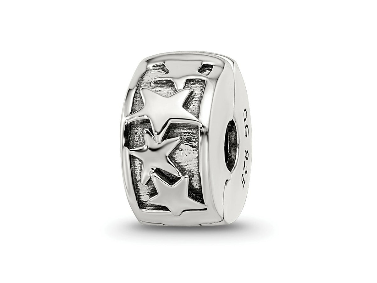 Reflections 925 Sterling Silver Shooting Stars Clip Bead 10 x 5 mm