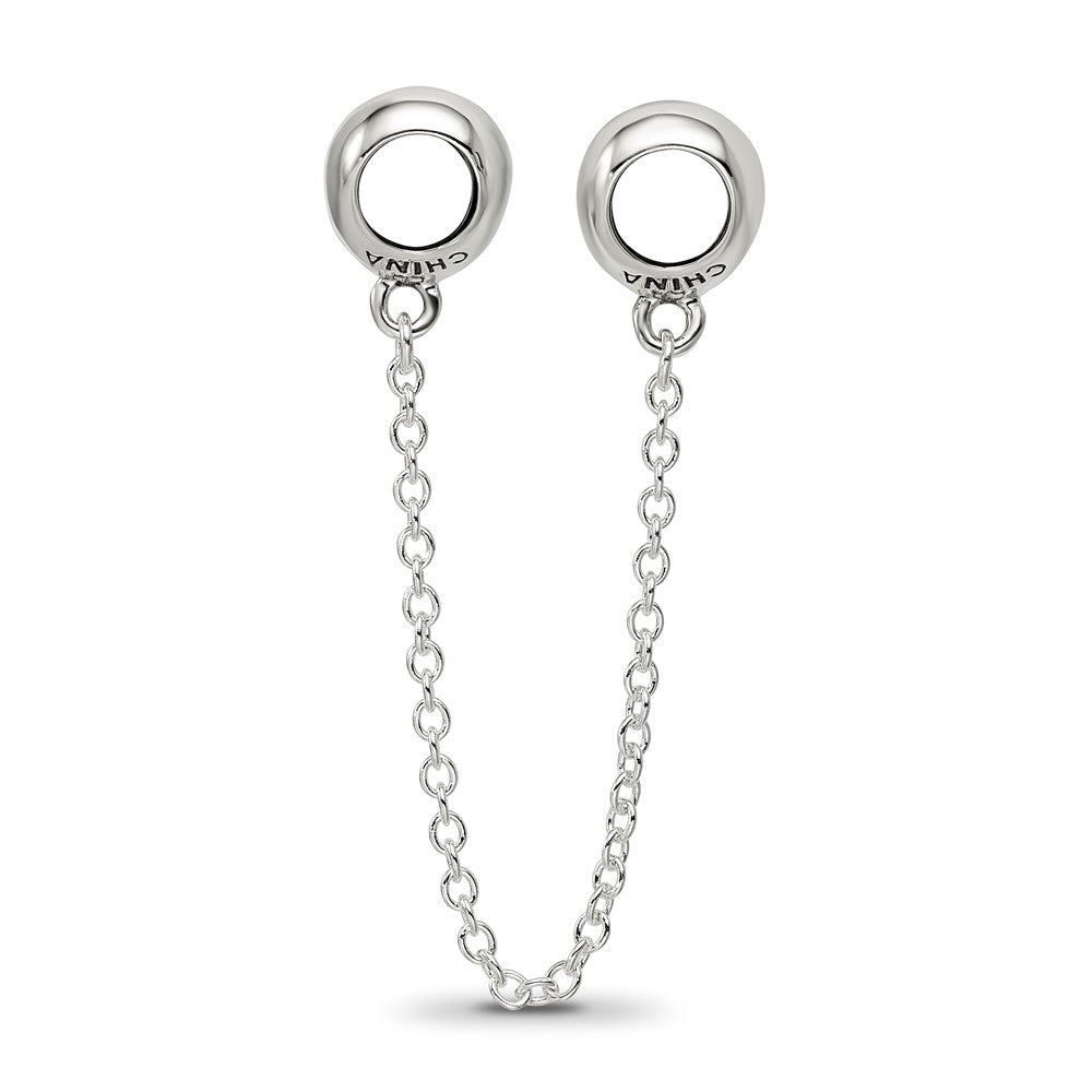 Reflections 925 Sterling Silver Polished Hearts Safety Chain 7 x 7 mm
