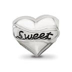 Reflections 925 Sterling Silver Crystals Sweet 16 Heart Bead 10 x 10 mm