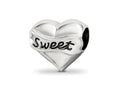 Reflections 925 Sterling Silver Crystals Sweet 16 Heart Bead 10 x 10 mm