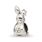 Reflections 925 Sterling Silver Crystals Bunny Bead 13 x 5 mm