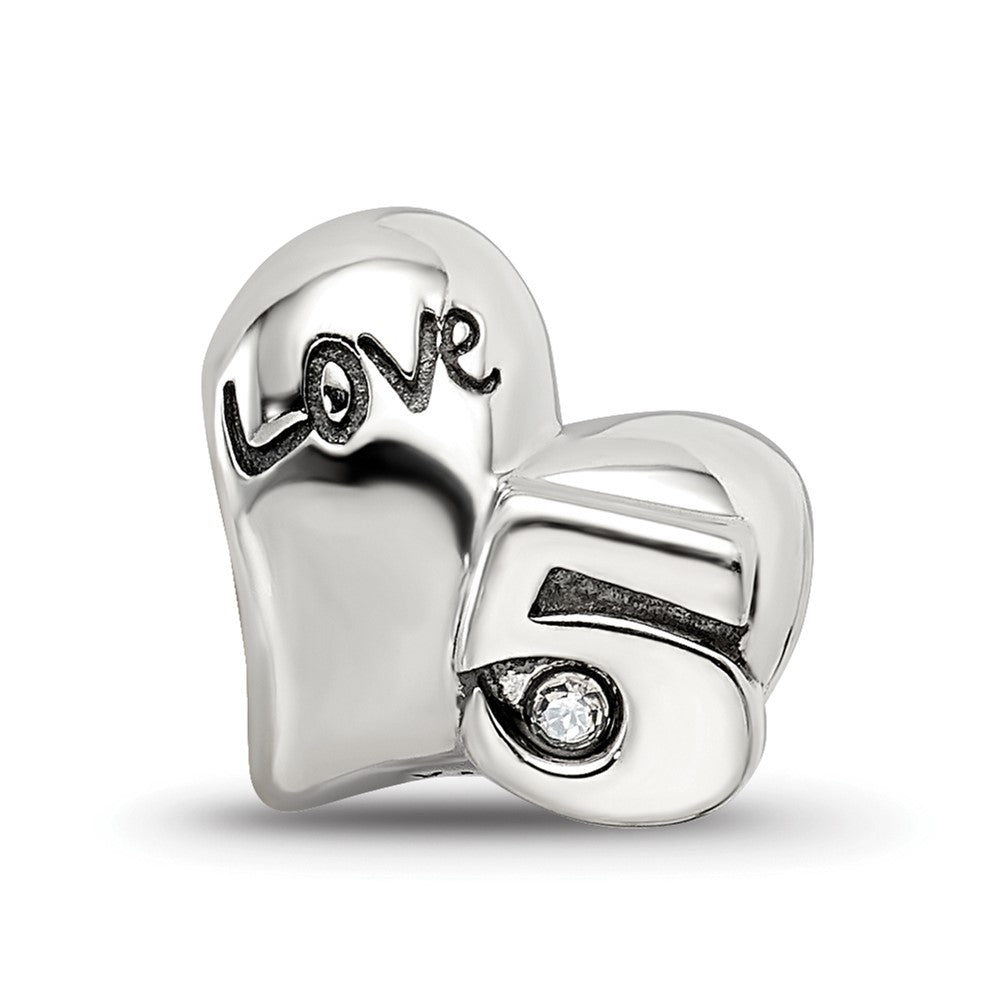 Reflections 925 Sterling Silver Crystals 5th Anniversary Bead 10 x 11 mm