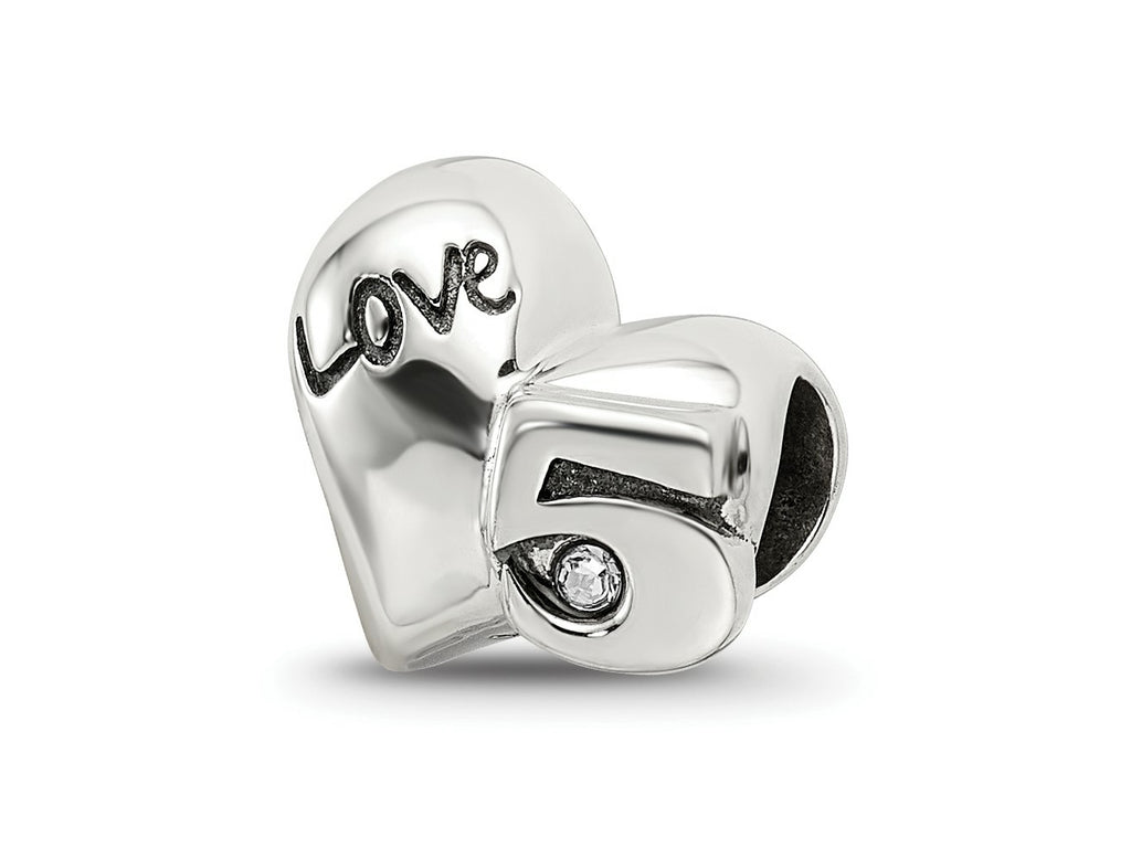 Reflections 925 Sterling Silver Crystals 5th Anniversary Bead 10 x 11 mm