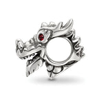Reflections 925 Sterling Silver Crystal Chinese New Year Dragon Bead 10 x 7 mm