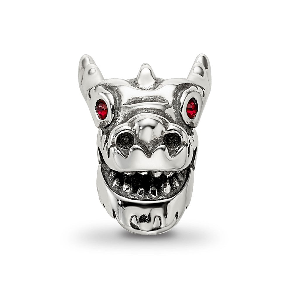Reflections 925 Sterling Silver Crystal Chinese New Year Dragon Bead 10 x 7 mm