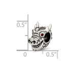 Reflections 925 Sterling Silver Crystal Chinese New Year Dragon Bead 10 x 7 mm