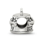 Reflections 925 Sterling Silver Birthday Cake Bead 10 x 9 mm