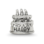 Reflections 925 Sterling Silver Birthday Cake Bead 10 x 9 mm