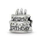 Reflections 925 Sterling Silver Birthday Cake Bead 10 x 9 mm