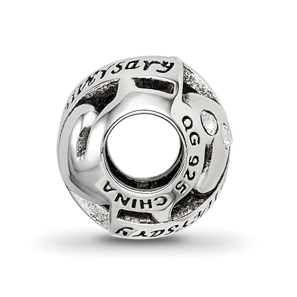 Reflections 925 Sterling Silver Crystals Anniversary Bead 10 x 10 mm