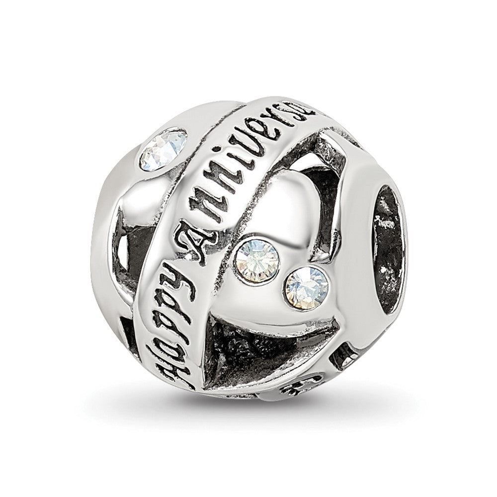 Reflections 925 Sterling Silver Crystals Anniversary Bead 10 x 10 mm