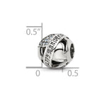 Reflections 925 Sterling Silver Crystals Anniversary Bead 10 x 10 mm