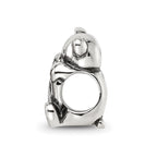 Reflections 925 Sterling Silver Crystals Teddy Bear Bead 10 x 8 mm