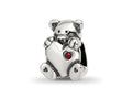 Reflections 925 Sterling Silver Crystals Teddy Bear Bead 10 x 8 mm