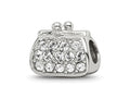 Reflections 925 Sterling Silver Enamel Crystal Purse Bead 10 x 11 mm