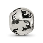 Reflections 925 Sterling Silver Cutout Cat Bead 11 x 9 mm