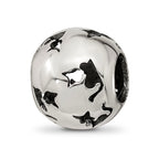 Reflections 925 Sterling Silver Cutout Cat Bead 11 x 9 mm