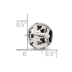 Reflections 925 Sterling Silver Cutout Cat Bead 11 x 9 mm