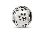 Reflections 925 Sterling Silver Cutout Paw Prints Bead 11 x 10 mm
