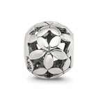 Reflections 925 Sterling Silver Flower of Life Bead 10 x 8 mm