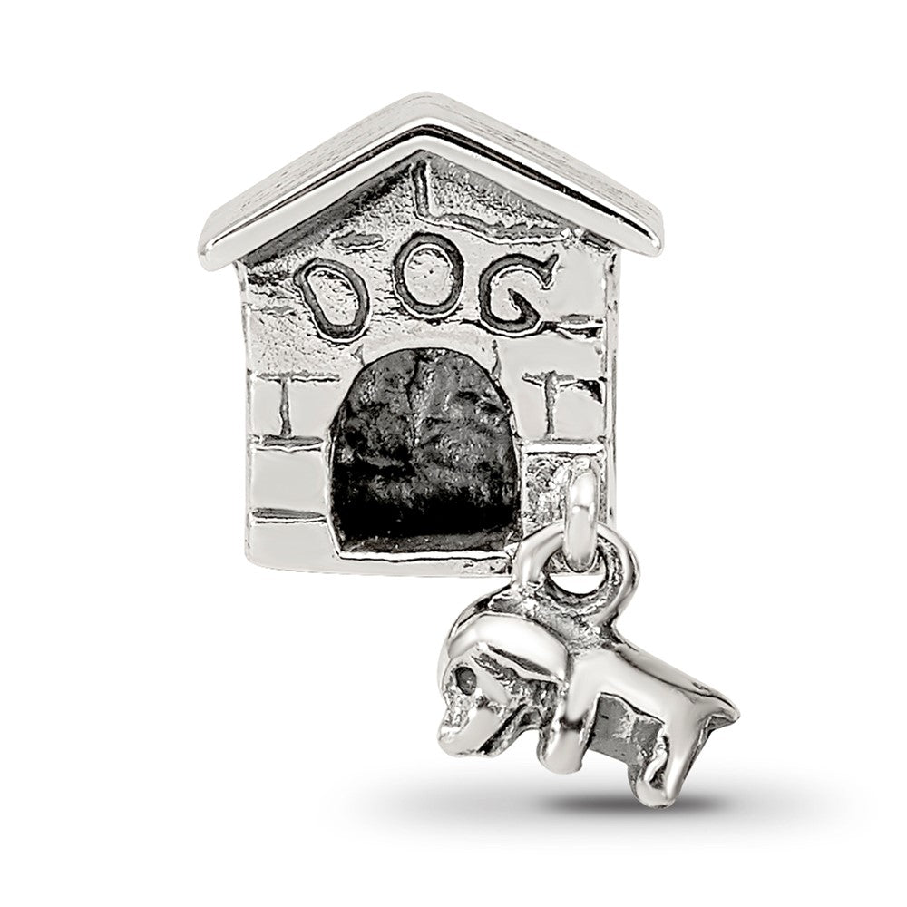 Reflections 925 Sterling Silver Dog House Dangle Bead 13 x 8 mm