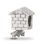 Reflections 925 Sterling Silver Dog House Dangle Bead 13 x 8 mm