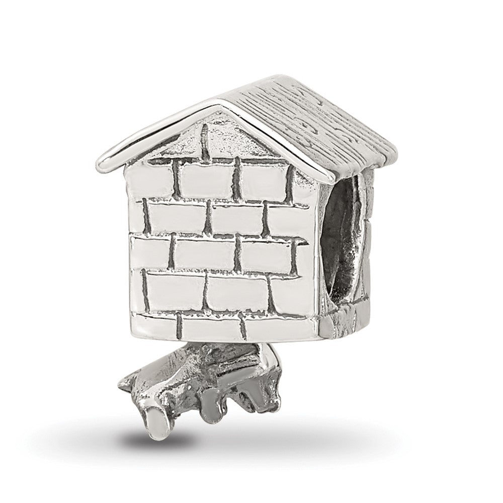 Reflections 925 Sterling Silver Dog House Dangle Bead 13 x 8 mm