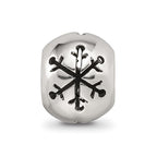 Reflections 925 Sterling Silver Cutout Snowflake Bead 10 x 8 mm