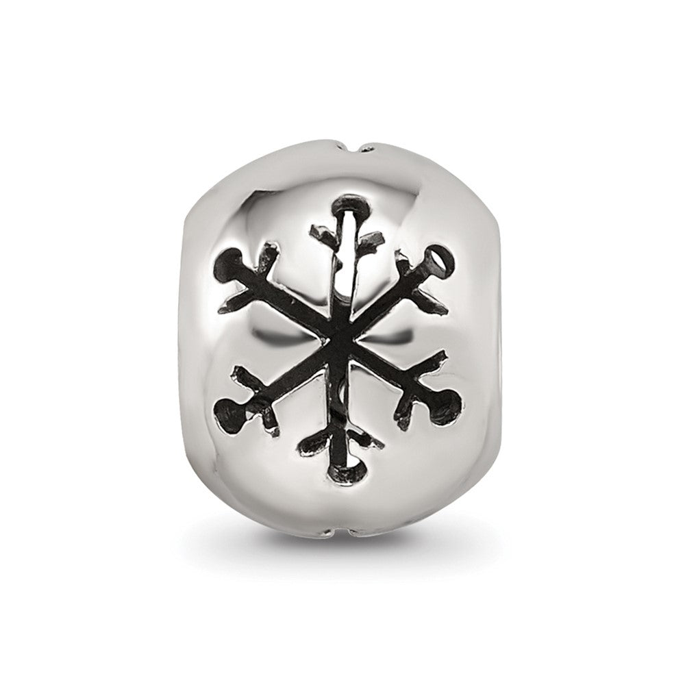Reflections 925 Sterling Silver Cutout Snowflake Bead 10 x 8 mm
