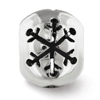 Reflections 925 Sterling Silver Cutout Snowflake Bead 10 x 8 mm