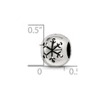 Reflections 925 Sterling Silver Cutout Snowflake Bead 10 x 8 mm